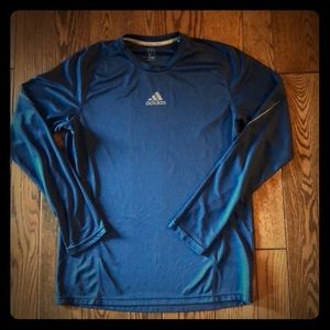 Men’s Medium Adidas Gray-blue Long Sleeved Shirt